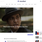 A photo of Al Pacino as pictured on the Stacker news website.